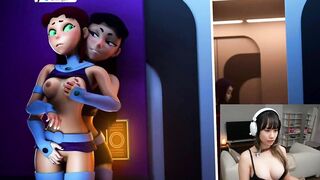 ???? Sneaky... Lesbian Starfire and Blackfire with Raven Teen Titans Hentai Anime