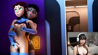 ???? Sneaky... Lesbian Starfire and Blackfire with Raven Teen Titans Hentai Anime