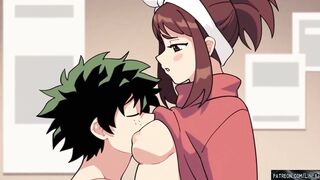 My hero academia Izuku Midoriya and Uraraka have beautiful sex