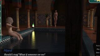 Two women in the pool