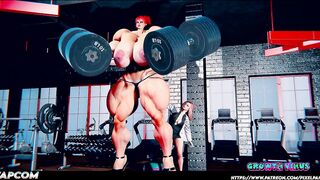 Ruby the Amazon in the Gym