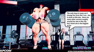 Ruby the Amazon in the Gym