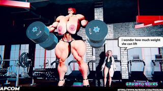 Ruby the Amazon in the Gym