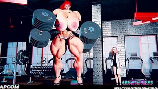 Ruby the Amazon in the Gym