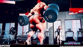 Ruby the Amazon in the Gym
