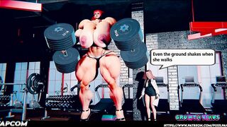 Ruby the Amazon in the Gym