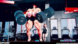 Ruby the Amazon in the Gym