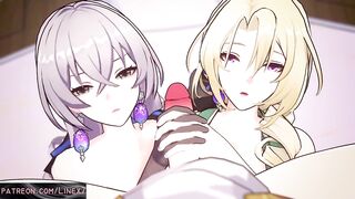 Honkai Star Rail Collection Bronya with mother and Himeko