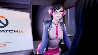 Overwatch 2 porn Dva first anal with a big black cock rule34 3D hentai