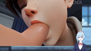 Kissing it up and down... ???? Tracer Blowjob - Overwatch Hentai