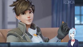 Kissing it up and down... ???? Tracer Blowjob - Overwatch Hentai