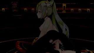 Genshin Impact Keqing Sex with Aether Hot Sexy Hentai Creampie MMD 3D Blonde Hair Color Edit Smixix