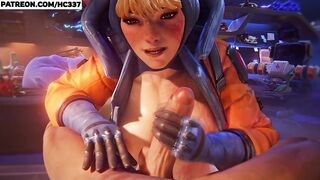 Apex Wattson fucked and doing blowjob Hentai