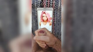 Anime Pink Hair Spanish Slut Cum Tribute
