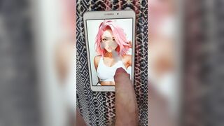 Anime Pink Hair Spanish Slut Cum Tribute