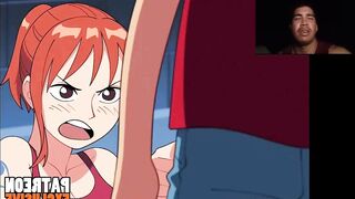 Nami tries to take Luffy's treasure and ends up getting fucked and filled with semen uncensored hent