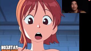 Nami tries to take Luffy's treasure and ends up getting fucked and filled with semen uncensored hent