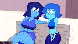FUTA Sudden interracial sex and creampie inside when others are watching