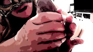 Sexy Blowjob With Cum All Over Her Hands