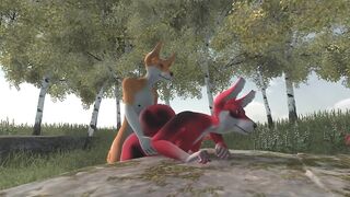 Fox licks lover clean after rough fuck ????????????