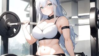 Muscular anime girls hentai compilation 筋肉質のアニメの女の子のエロ編集 animation