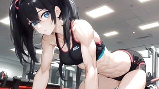 Muscular anime girls hentai compilation 筋肉質のアニメの女の子のエロ編集 animation