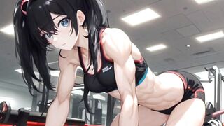 Muscular anime girls hentai compilation 筋肉質のアニメの女の子のエロ編集 animation
