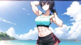 Muscular anime girls hentai compilation 筋肉質のアニメの女の子のエロ編集 animation