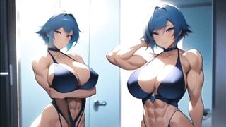 Muscular anime girls hentai compilation 筋肉質のアニメの女の子のエロ編集 animation