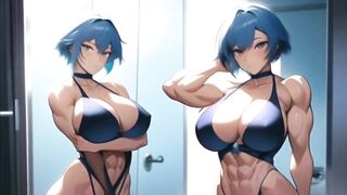 Muscular anime girls hentai compilation 筋肉質のアニメの女の子のエロ編集 animation