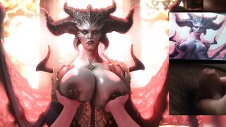 Lilith from Diablo Tit Fondle Cartoon