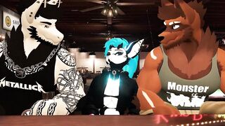 2 buff Furrys fuck a lone Girl at bar