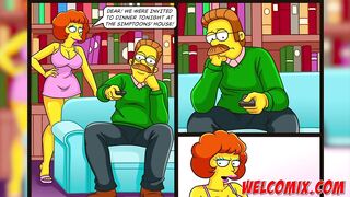 Returning the kindness! Swap wives! The Simptoons, Simpsons porn