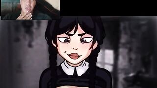 Adult Wednesday Addams +18 years old and her thing - Wandinha e Maozinha Addams Family Cartoon Henta