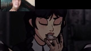 Adult Wednesday Addams +18 years old and her thing - Wandinha e Maozinha Addams Family Cartoon Henta