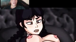 Adult Wednesday Addams +18 years old and her thing - Wandinha e Maozinha Addams Family Cartoon Henta