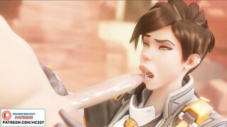TRACER DO AMAZING BLOWJOB AND GETTIUNG CUM ON FACE OVERWATCH STORY HENTAI ANIMATIONS