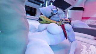 Two Rivets Sucking, Fucking, and Using Their Tits to Milk Cock (Ratchet and Clank)