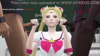 [TRAILER] SAILOR MOON CHEATING ON BOYFRIEND WITH TWO CLASSMATES