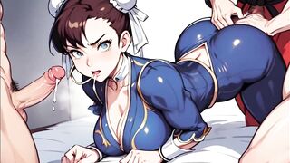 Chun-Li Fucks Everybody - BJ, Gangbang, Anal, Bukkake Animated Comic