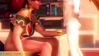 Lesbian Princess Zelda Serves Lady Urbosa 3D Hentai