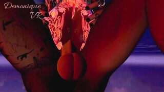 Demon Succubus rides eboy in more ways than one