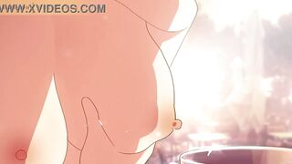 Squirting Milk, Lactating into a coffee cup Hentai Animation