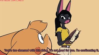 FURRY GIRL WITH MAGIC BOOK SUMMON TENTACLES STORY