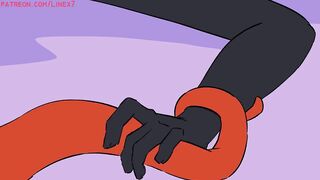 FURRY GIRL WITH MAGIC BOOK SUMMON TENTACLES STORY