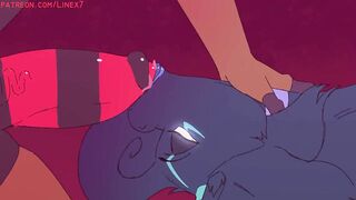FUTANARI FURRY FUCKED AND CUMMING ON THE PUBLIK BEACH
