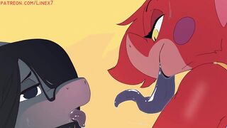 FURRY GIRLFRIENDS DO EACH OTHER FEELS GOOD WITH SEXY CUMMING