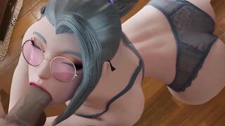 League of Legends Compilation Ashe Vi Kda Evelynn Akali rule34 3D Hentai
