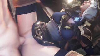 League of Legends Compilation Ashe Vi Kda Evelynn Akali rule34 3D Hentai