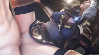 League of Legends Compilation Ashe Vi Kda Evelynn Akali rule34 3D Hentai